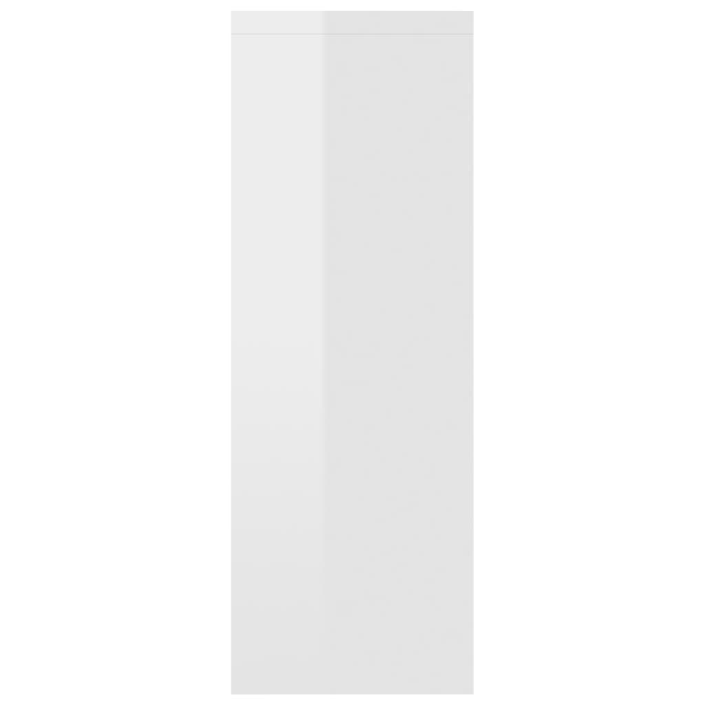 vidaXL Raft de perete alb extralucios 45,1x16x45,1 cm lemn prelucrat