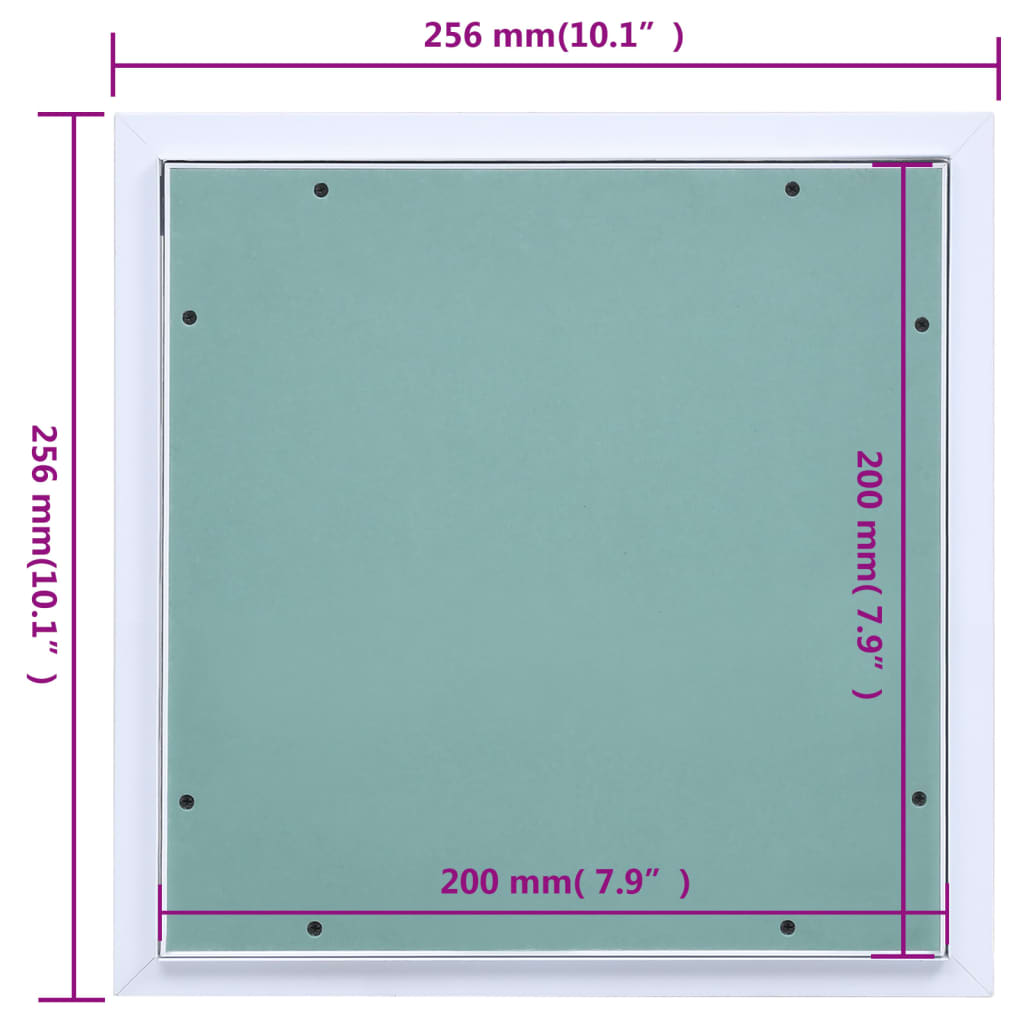 vidaXL Trapă de acces din gips-carton, cadru de aluminiu, 200 x 200 mm