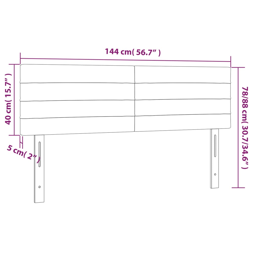 vidaXL Tăblii de pat, 2 buc., albastru, 72x5x78/88 cm, textil