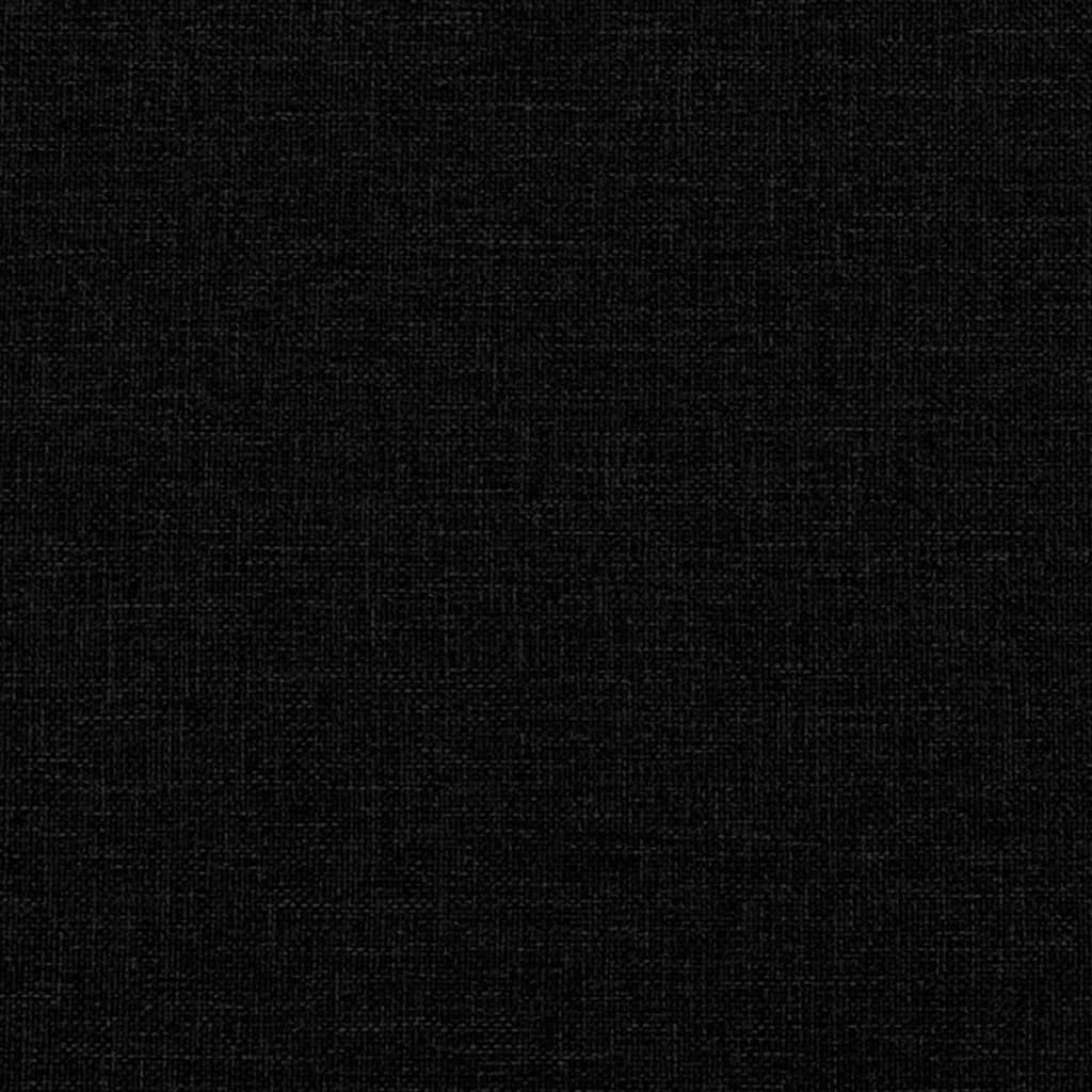 vidaXL Cadru de pat cu lumini LED, negru, 200x200 cm, textil