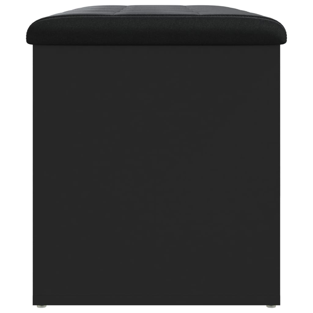 vidaXL Bancă de depozitare, negru, 82x42x45 cm, lemn prelucrat