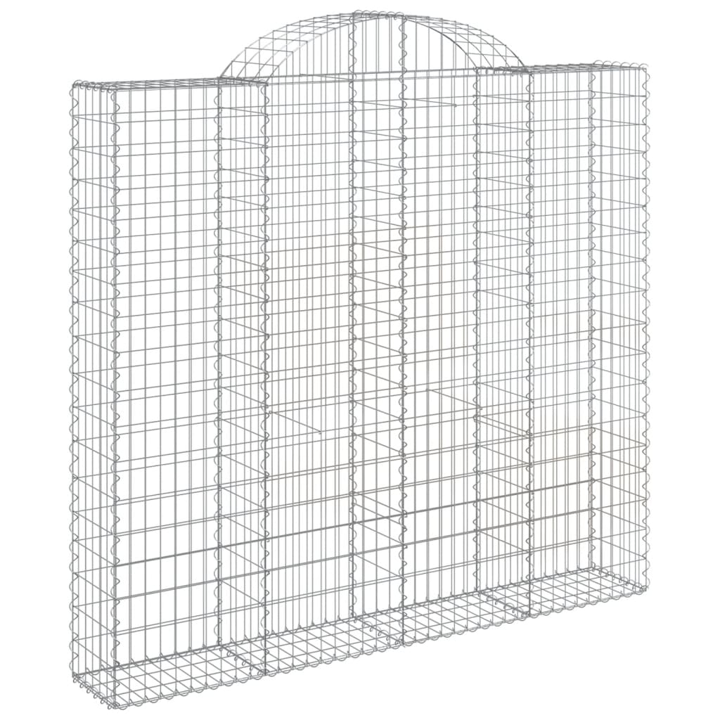 vidaXL Coșuri gabion arcuite 7 buc, 200x50x180/200 cm, fier galvanizat