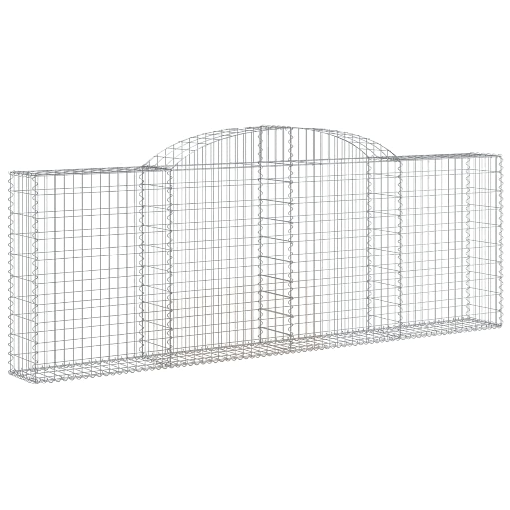 vidaXL Coșuri gabion arcuite 7 buc, 300x30x100/120 cm fier galvanizat