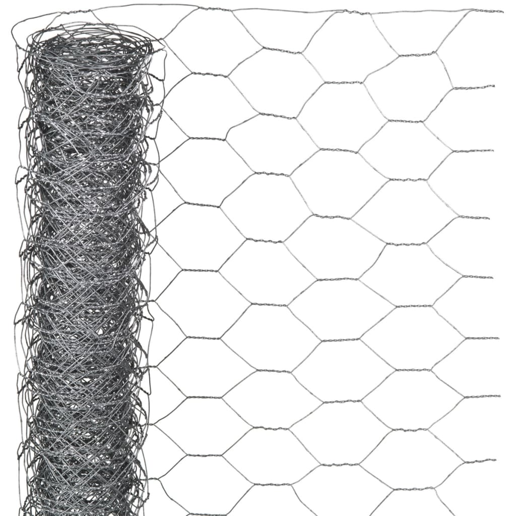 Nature Plasă din sârmă, 0,5 x 10 m, oțel galvanizat, 25 mm, hexagonal