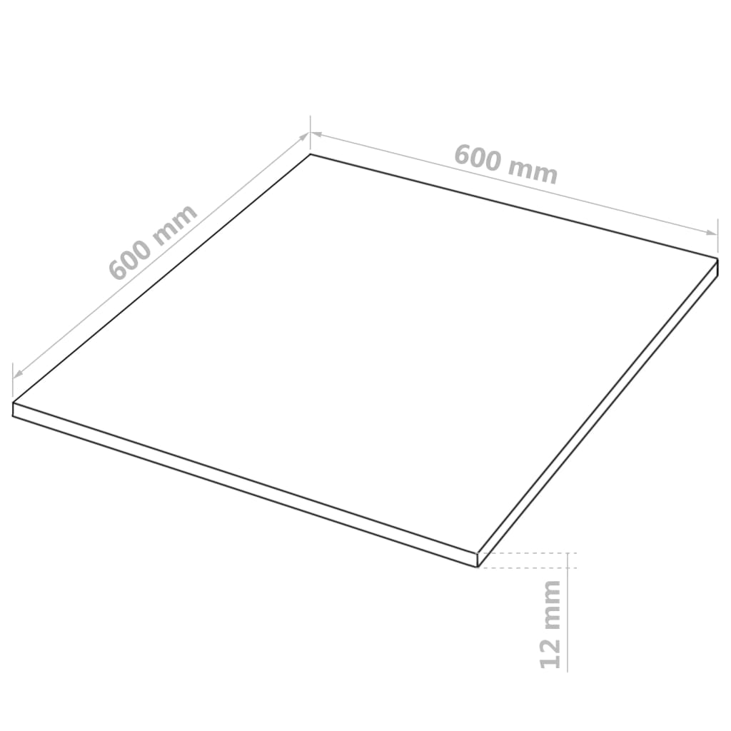 vidaXL Plăci MDF, 8 buc., 60 x 60 cm, pătrat, 12 mm