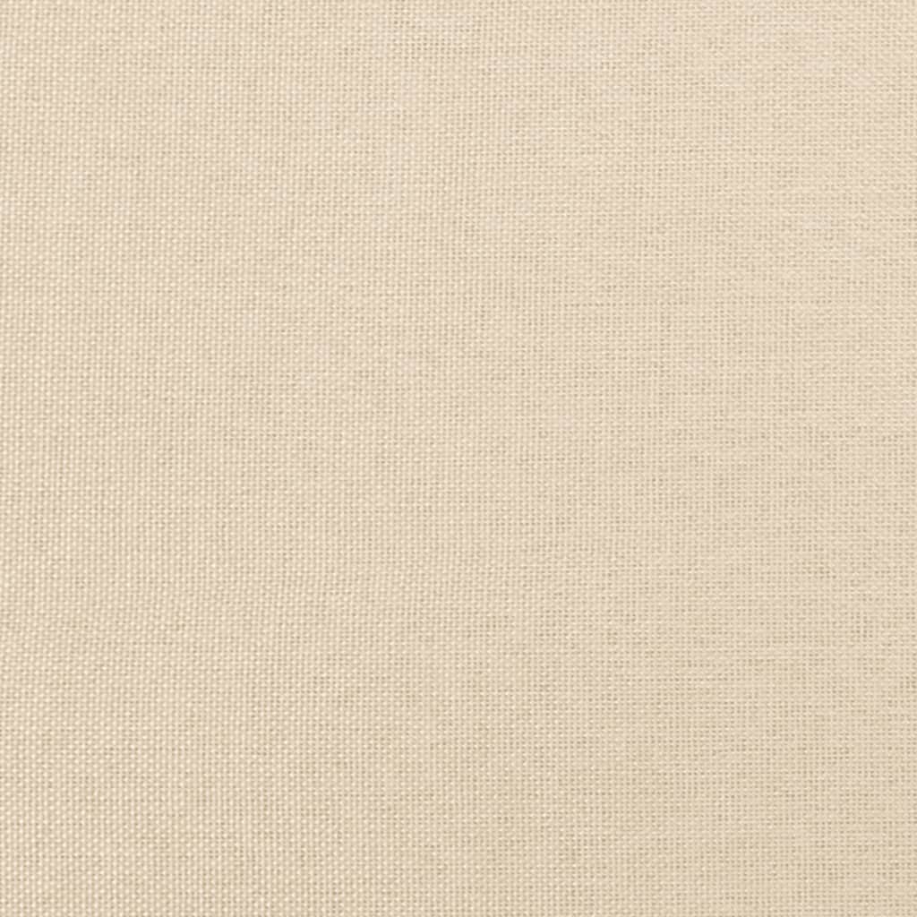 vidaXL Pat continental cu saltea, crem, 120x190 cm, textil