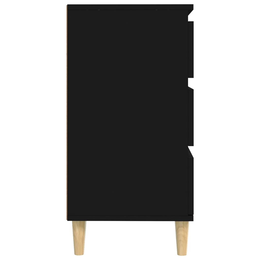 vidaXL Servantă, negru, 60x35x70 cm, lemn prelucrat