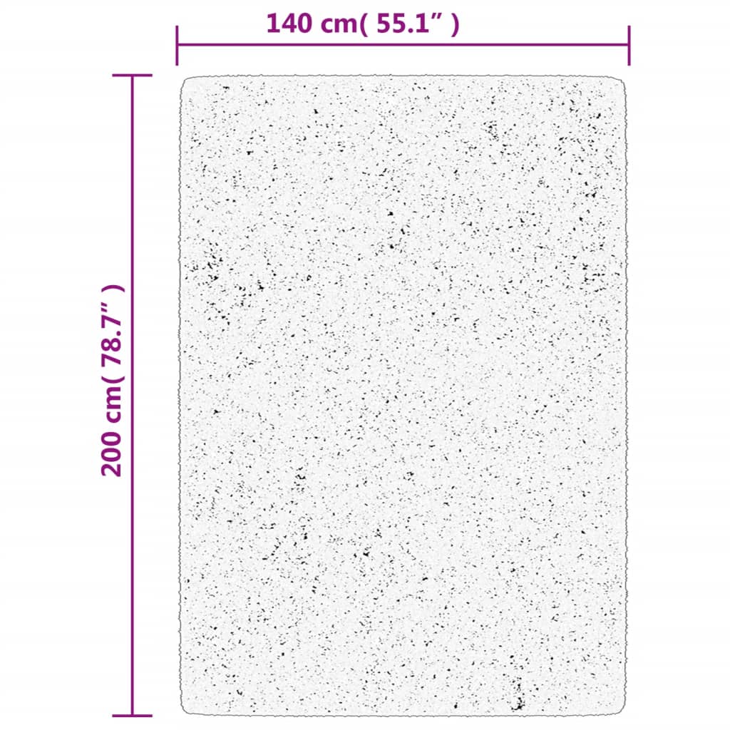 vidaXL Covor „OVIEDO”, fire scurte, bej, 140x200 cm