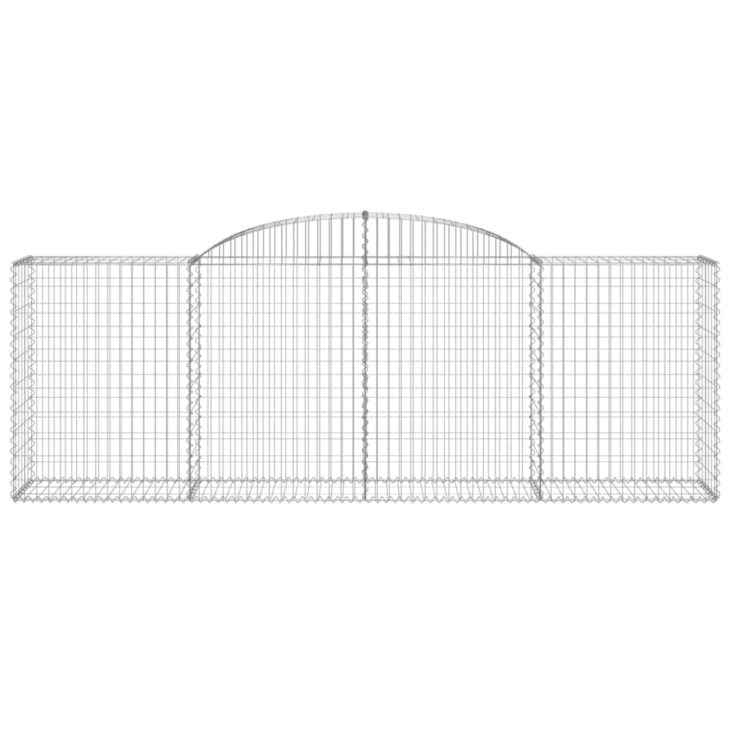 vidaXL Coșuri gabion arcuite 12 buc, 300x50x100/120cm, fier galvanizat