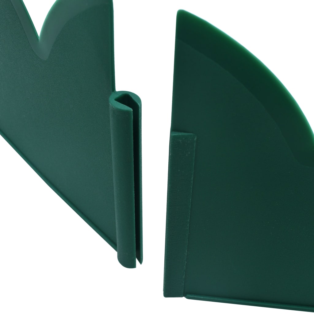 vidaXL Borduri de gazon, 10 buc., verde, 65x15 cm, PP