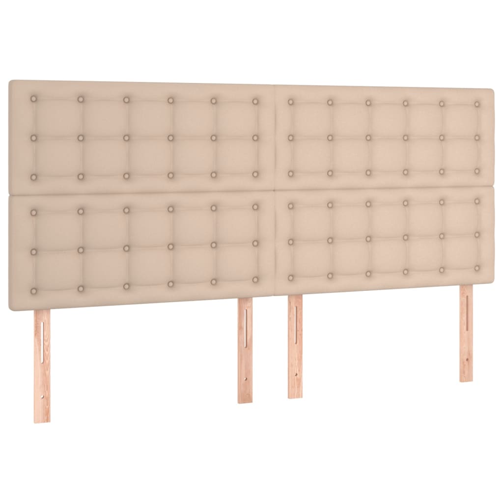 vidaXL Tăblii de pat 4 buc, cappuccino 90x5x78/88 cm piele ecologică