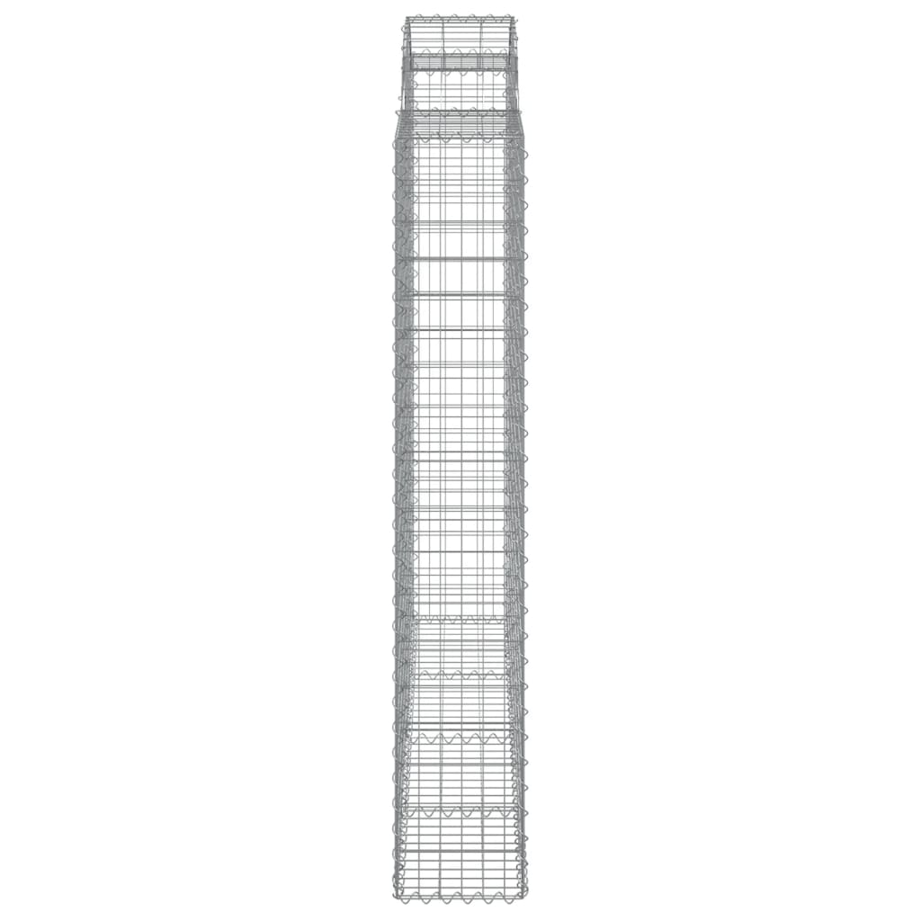 vidaXL Coșuri gabion arcuite 3 buc, 200x50x180/200 cm, fier galvanizat