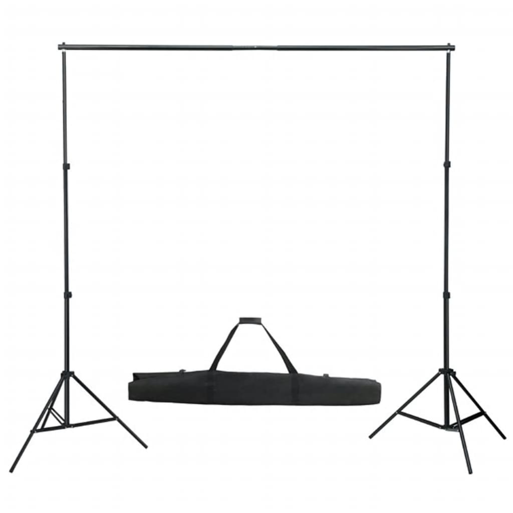 vidaXL Kit studio foto cu set de lumini, fundal și reflector