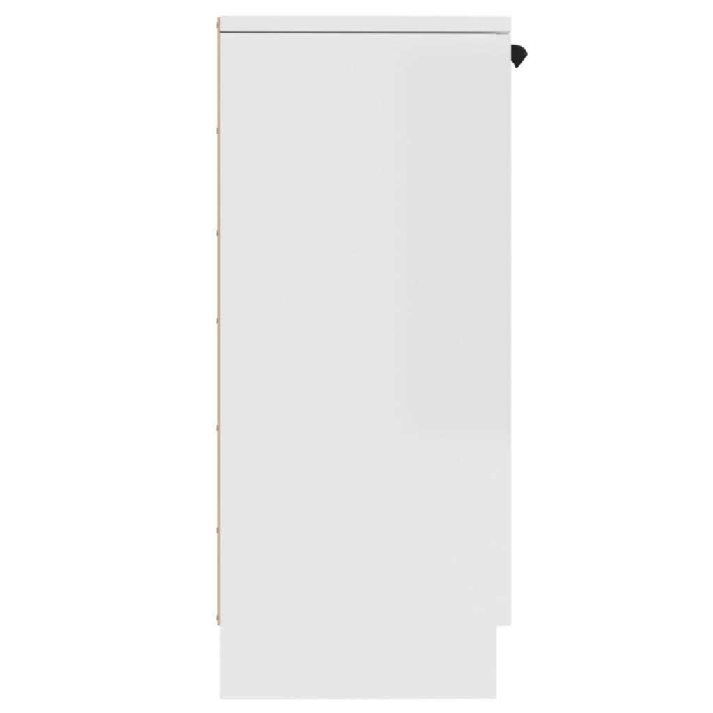 vidaXL Dulapuri, 2 buc., alb extralucios, 30x30x70 cm, lemn compozit