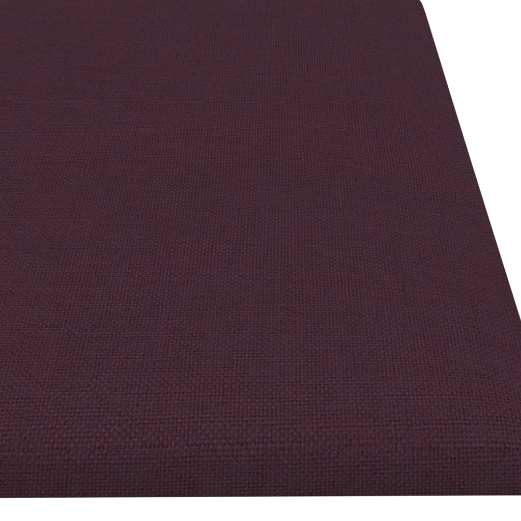 vidaXL Panouri de perete, 12 buc., violet, 60x15 cm, textil, 1,08 m²