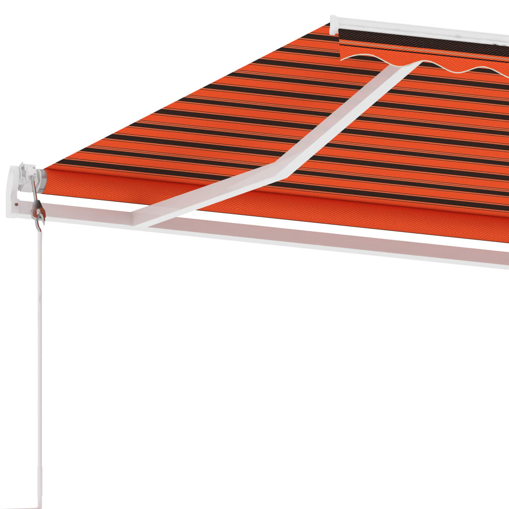 vidaXL Copertină autonomă retractabilă automat oranj&maro 300x250 cm