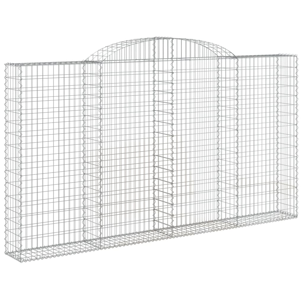 vidaXL Coșuri gabion arcuite 5 buc. 300x30x160/180 cm fier galvanizat