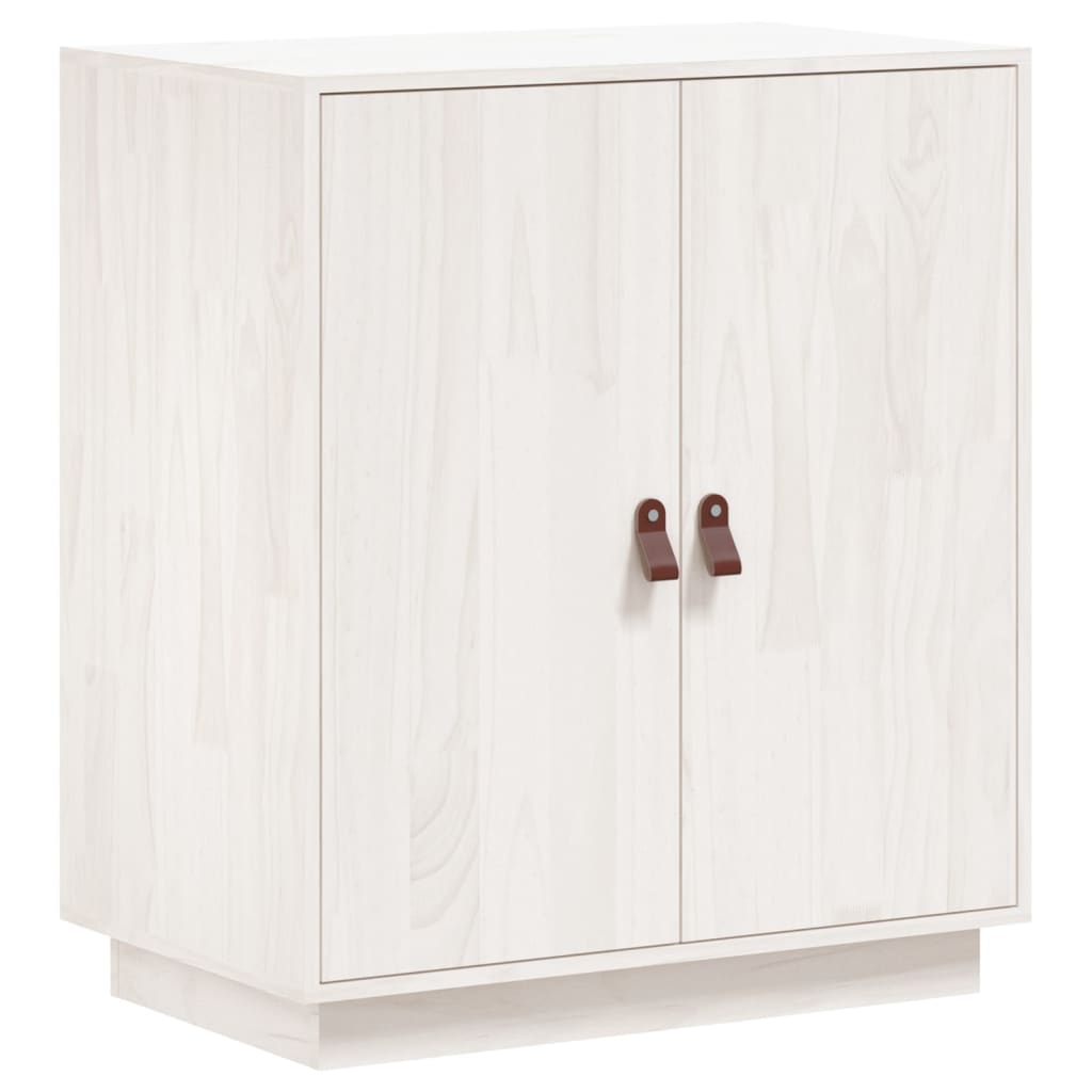 vidaXL Servantă, alb, 65,5x40x75 cm, lemn masiv de pin