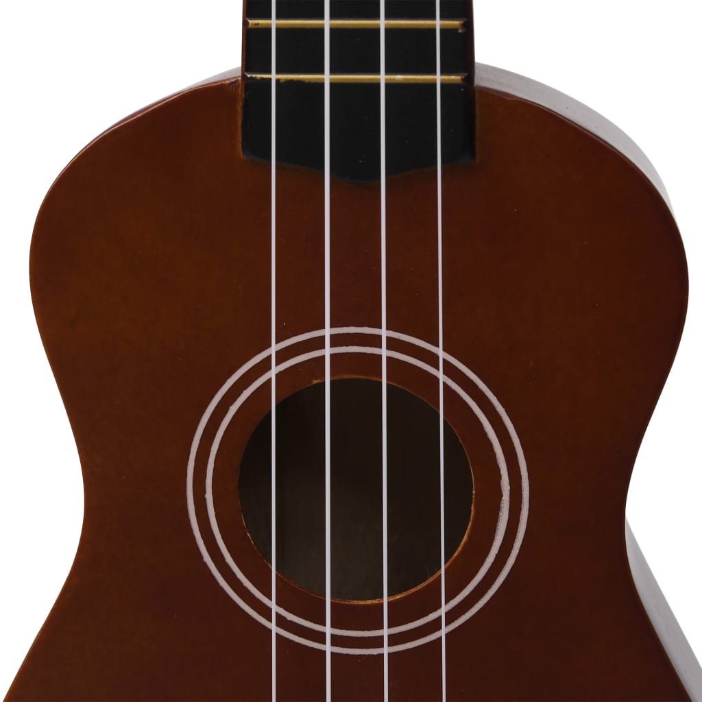 vidaXL Set ukulele soprano, cu husă, pentru copii, natural, 21"