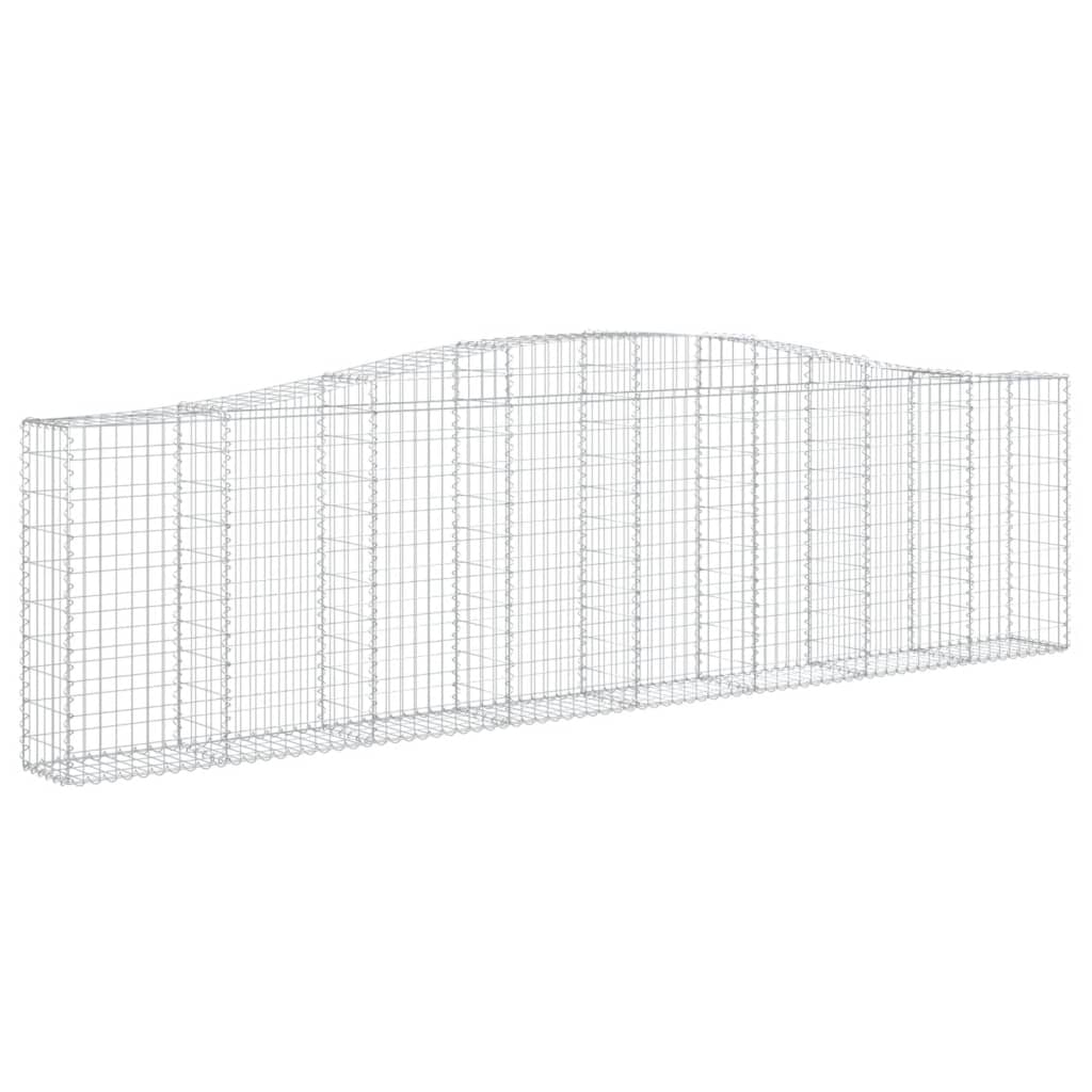 vidaXL Coșuri gabion arcuite 6 buc, 400x30x100/120 cm fier galvanizat