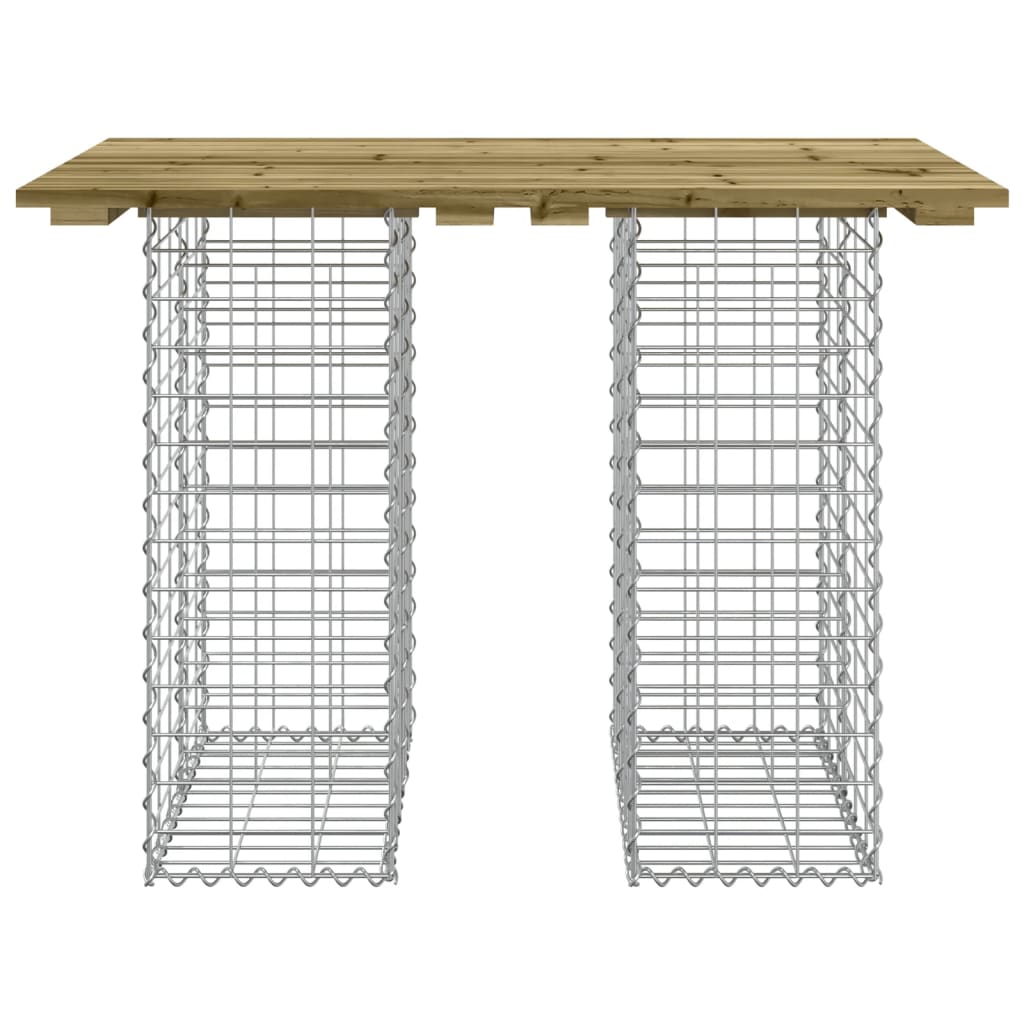 vidaXL Bancă grădină, design gabion, 100x70x72 cm, lemn pin impregnat