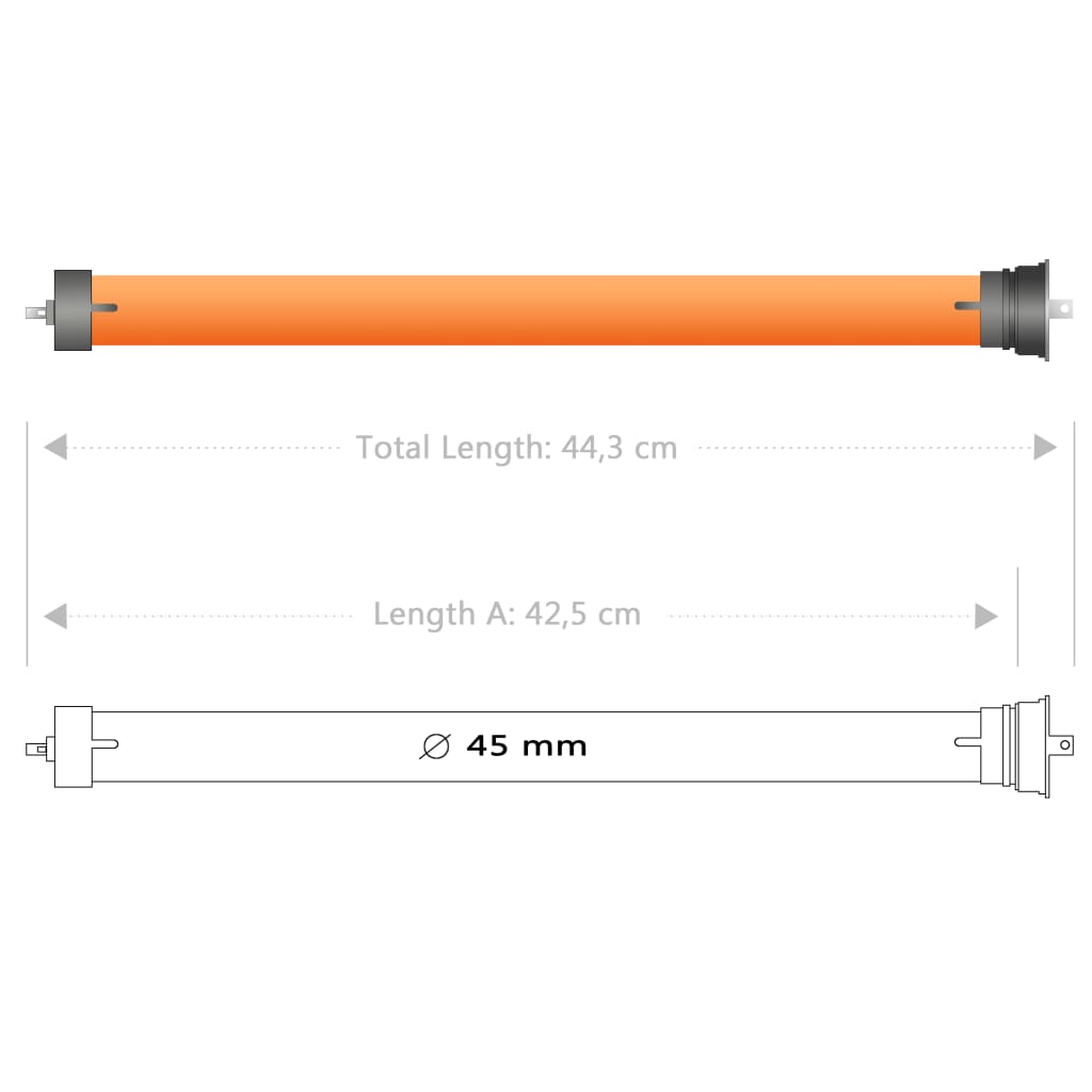 vidaXL Motoare tubulare, 2 buc., 20 Nm