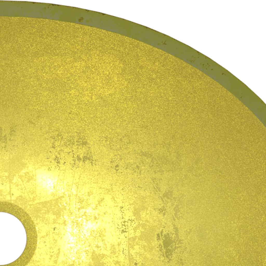vidaXL Chiuvetă din sticlă, auriu, 50x37x14 cm