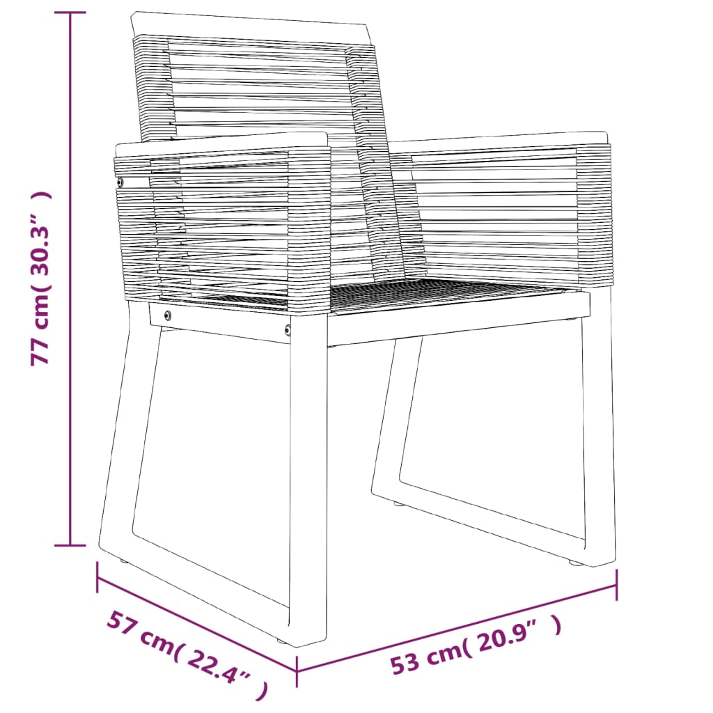 vidaXL Set mobilier de grădină, 7 piese, negru, ratan PVC