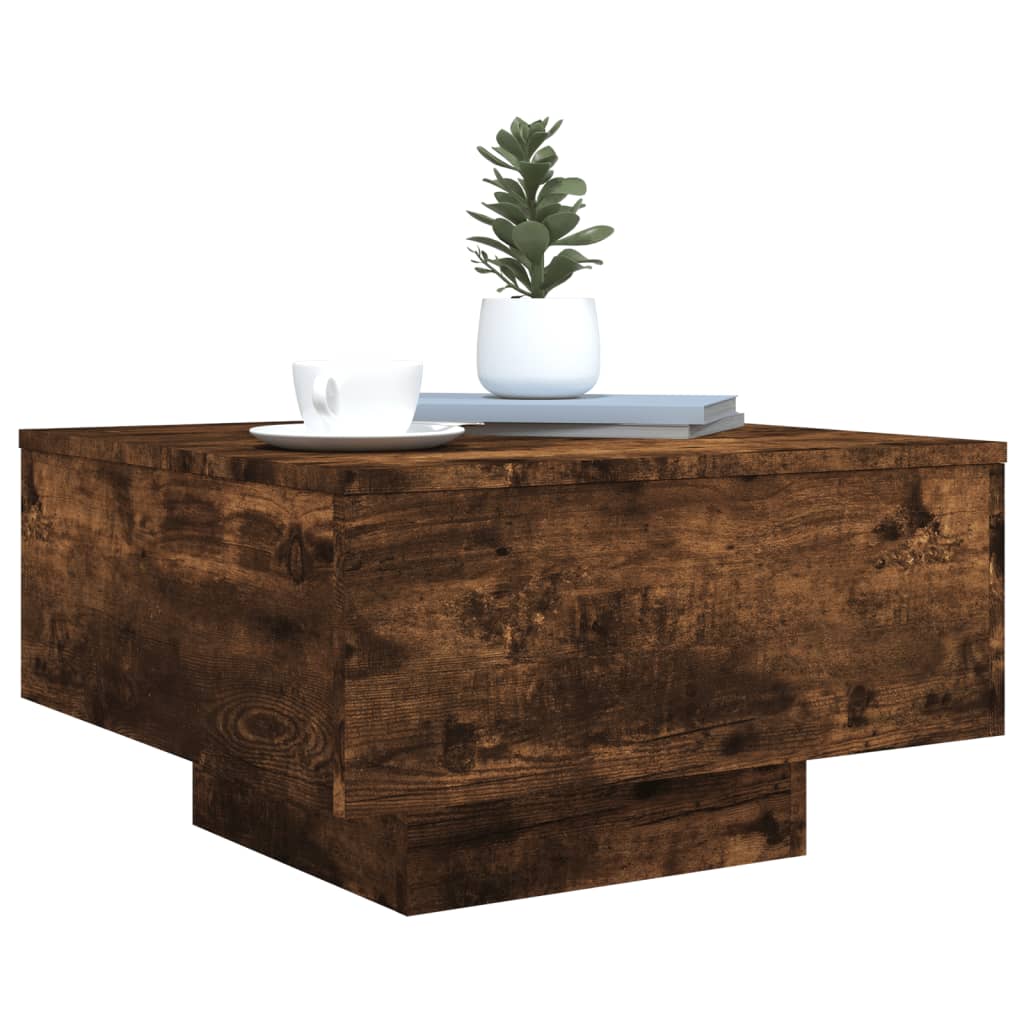 vidaXL Măsuță de cafea, stejar fumuriu, 55x55x31 cm, lemn prelucrat