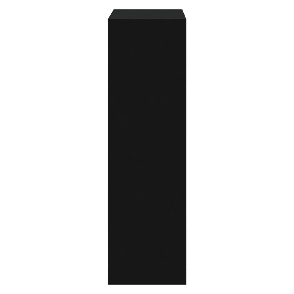 vidaXL Pantofar, negru, 63x24x81 cm, lemn compozit
