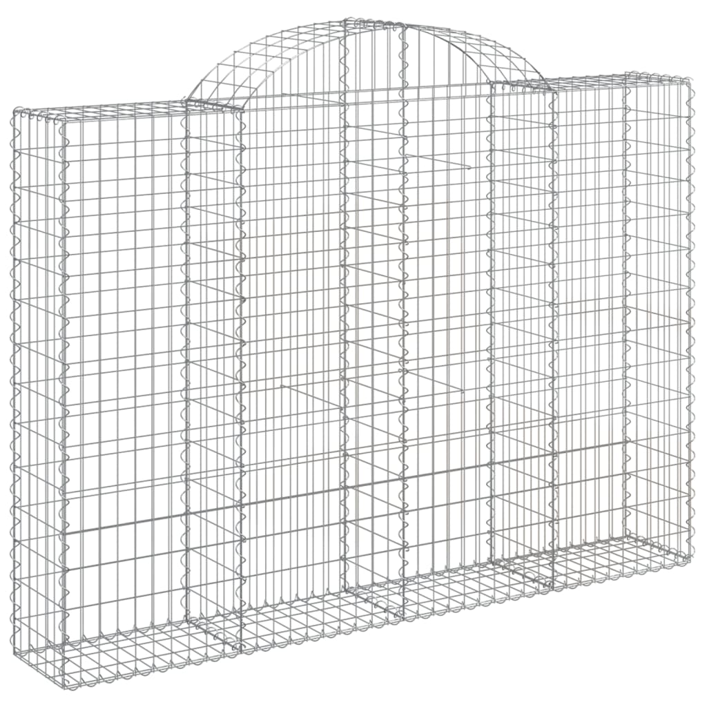 vidaXL Coșuri gabion arcuite 25 buc, 200x30x140/160cm, fier galvanizat