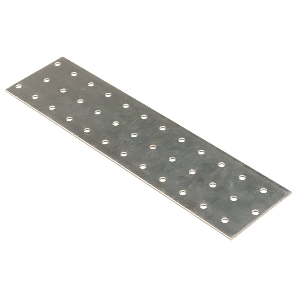 vidaXL Plăci perforate, 40 buc., 2 mm, 240x60 mm, oțel galvanizat