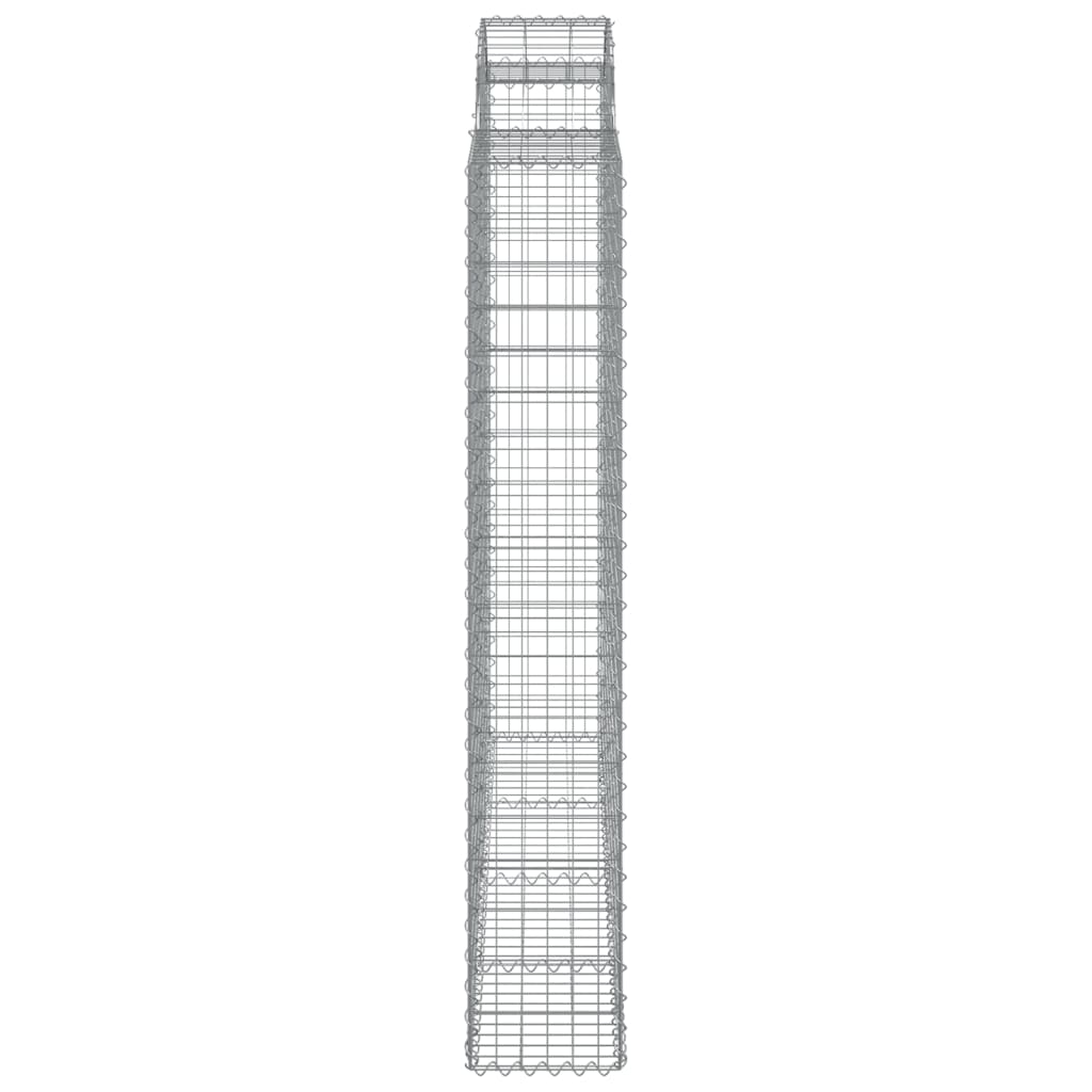 vidaXL Coșuri gabion arcuite 3 buc, 200x30x180/200cm, fier galvanizat