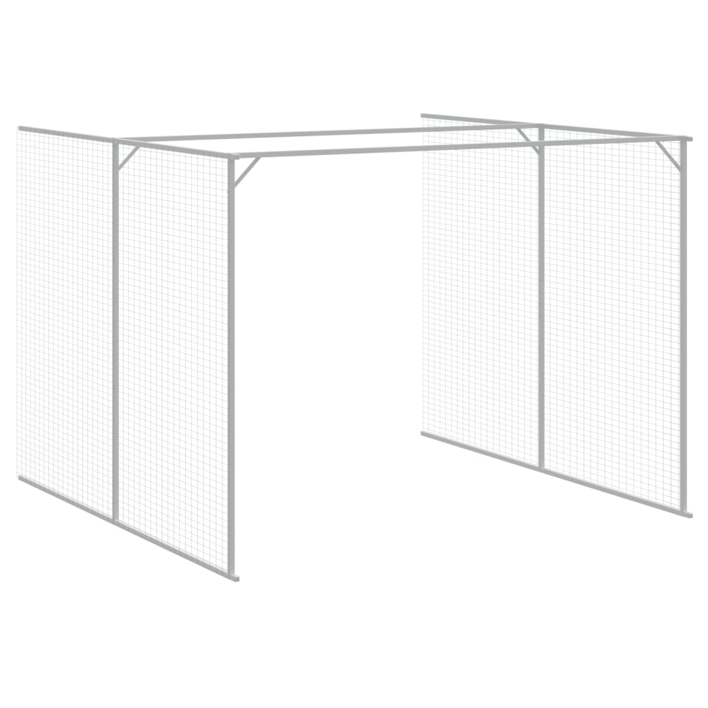 vidaXL Cușcă de câine cu țarc antracit 214x661x181 cm oțel galvanizat