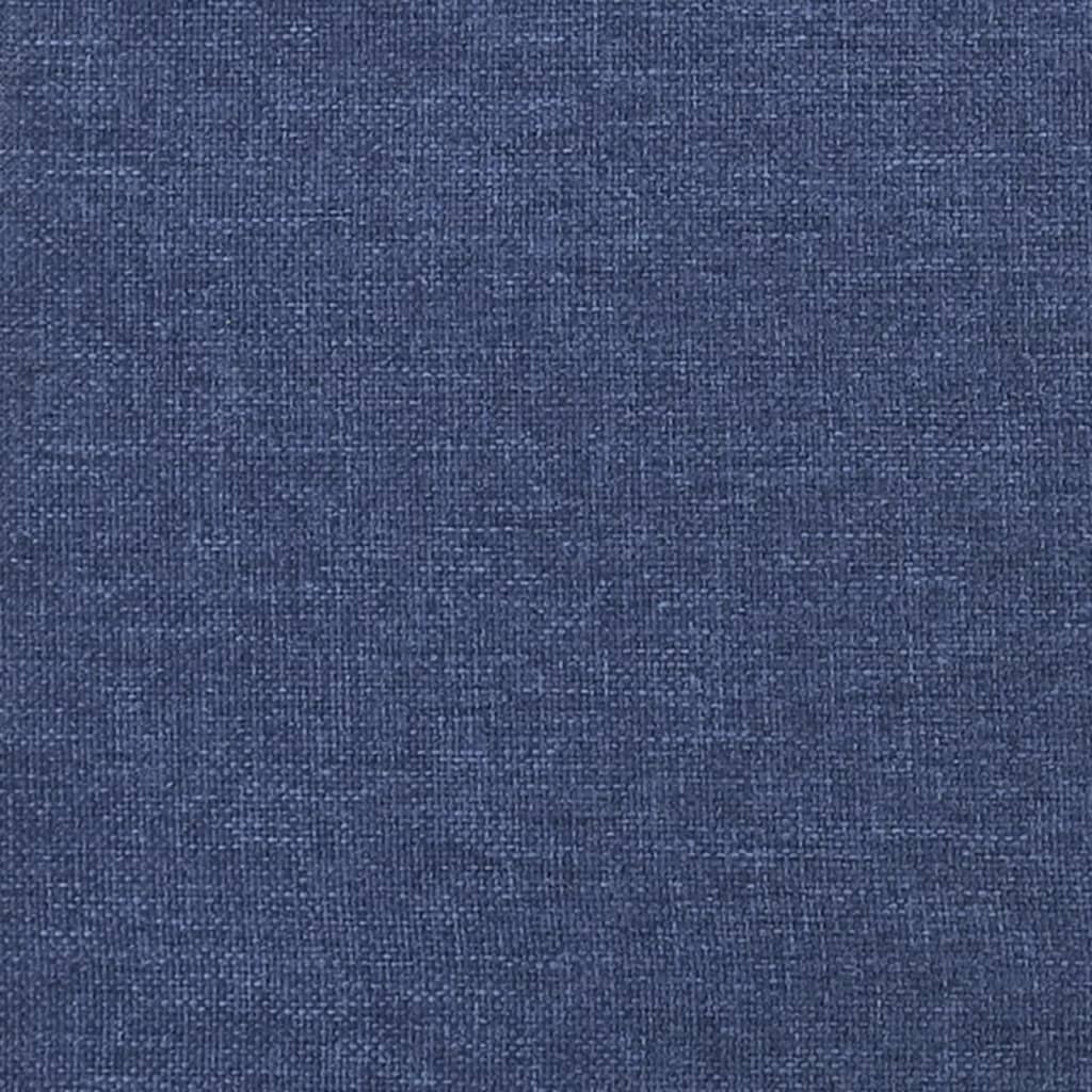 vidaXL Cadru de pat, albastru, 140 x 200 cm, material textil