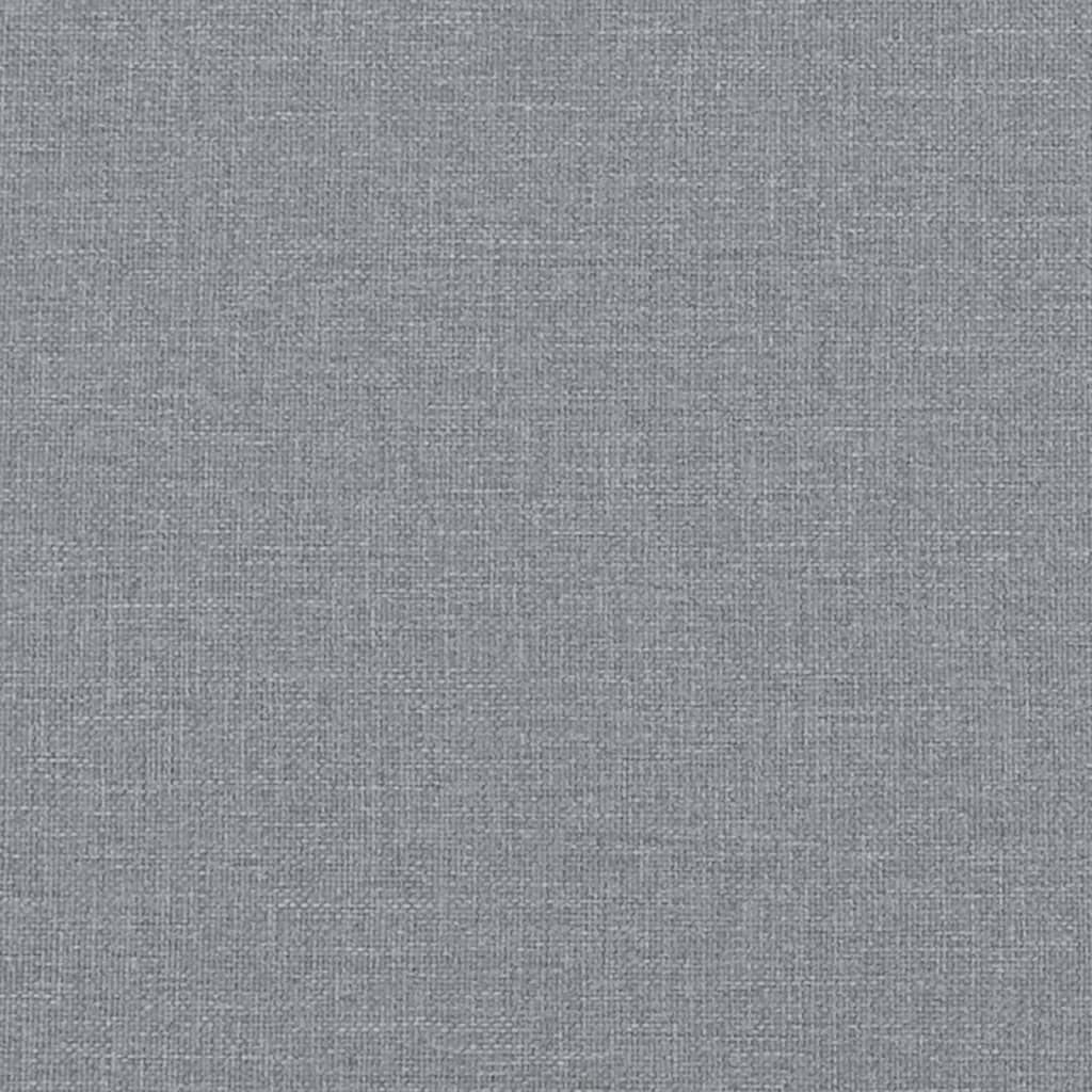 vidaXL Pat continental cu saltea, gri deschis, 120x200 cm, textil