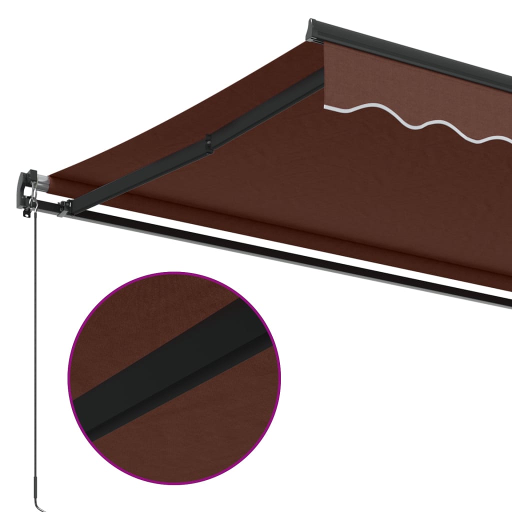 vidaXL Copertină retractabilă manual, maro, 600x300 cm