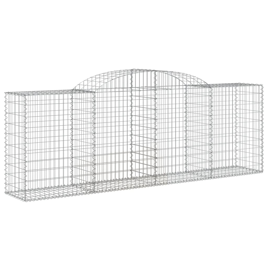 vidaXL Coșuri gabion arcuite 20 buc, 300x50x100/120cm, fier galvanizat