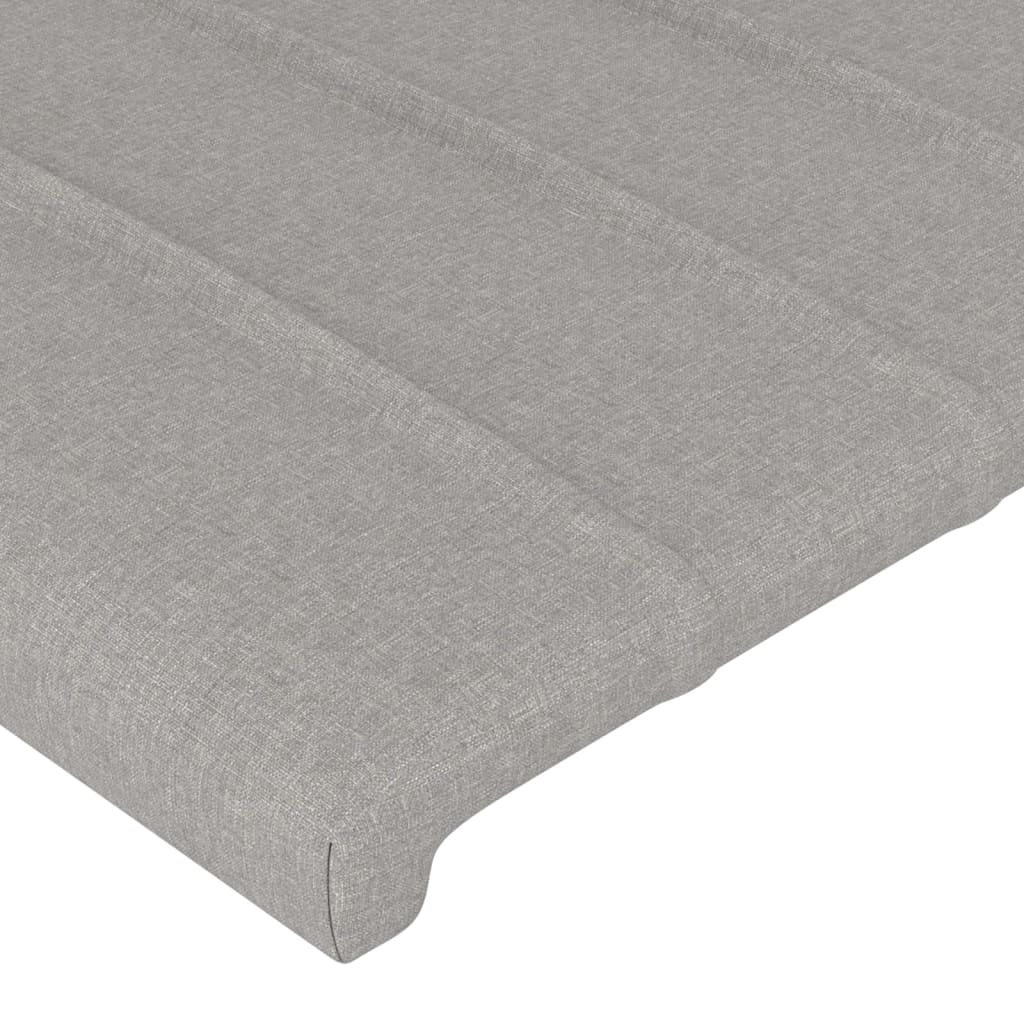 vidaXL Tăblie de pat cu aripioare gri deschis 103x23x118/128 cm textil