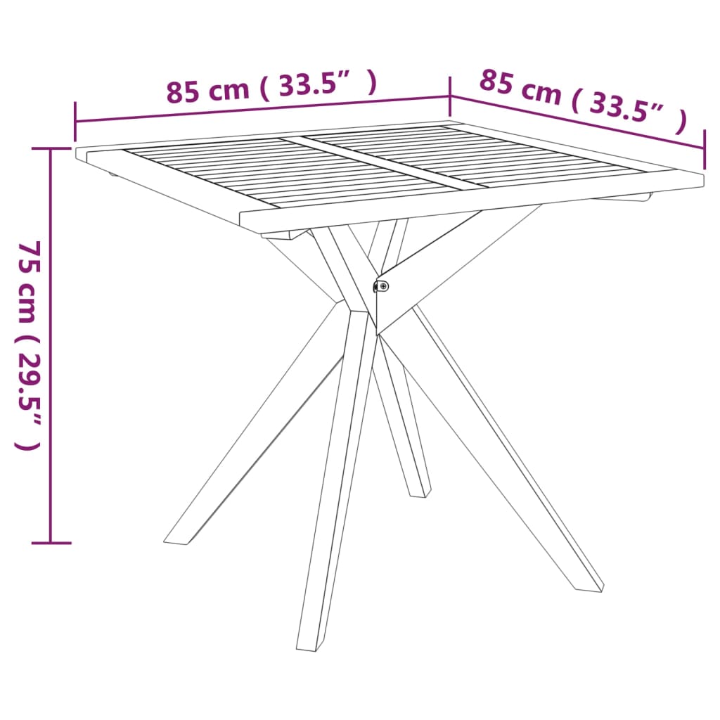 vidaXL Set mobilier de grădină, 5 piese, lemn masiv de acacia