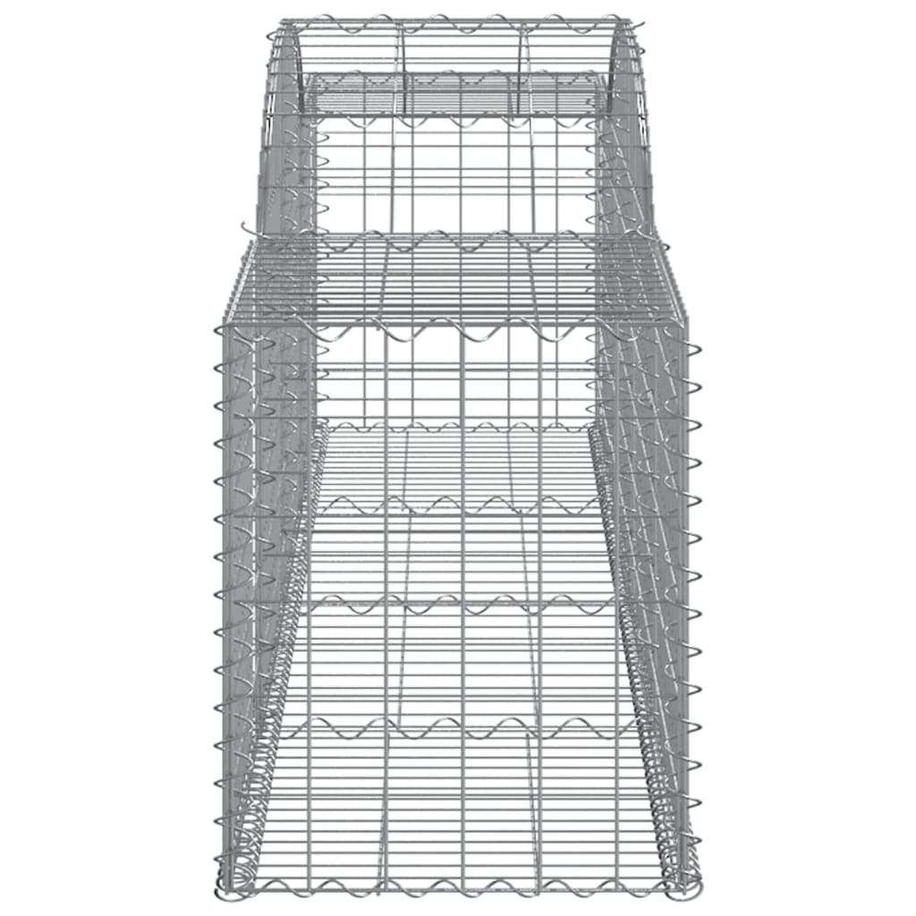 vidaXL Coșuri gabion arcuite 4 buc, 300x50x60/80 cm, fier galvanizat