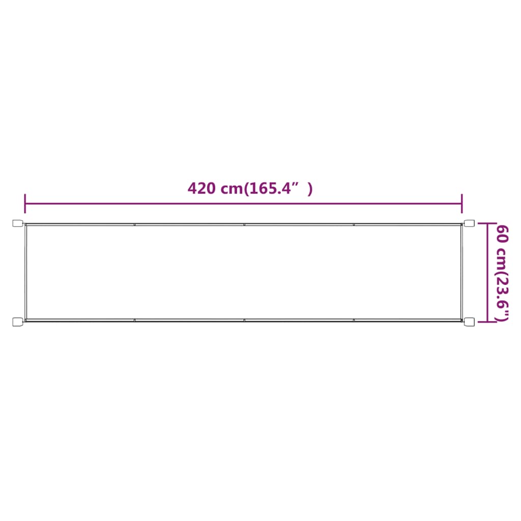 vidaXL Copertină verticală, teracotă, 60x420 cm, țesătură Oxford