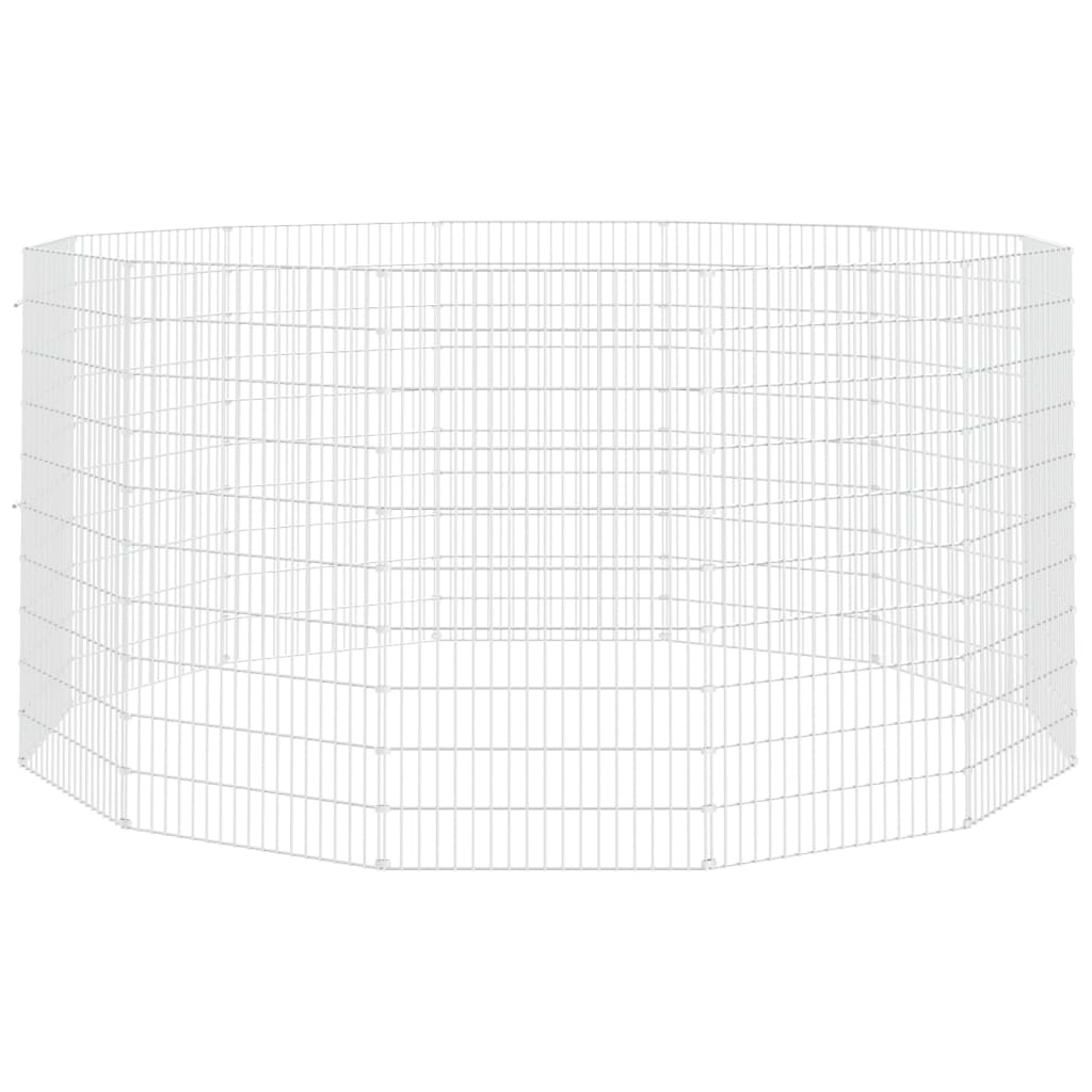 vidaXL Adăpost pentru animale cu 12 panouri, 54x100 cm fier galvanizat