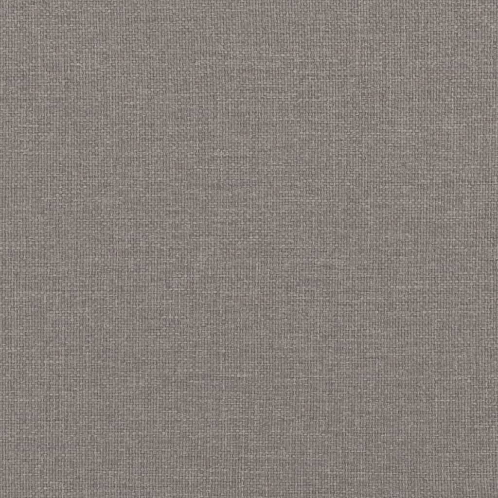 vidaXL Pat box spring cu saltea, gri taupe, 120x200 cm, textil