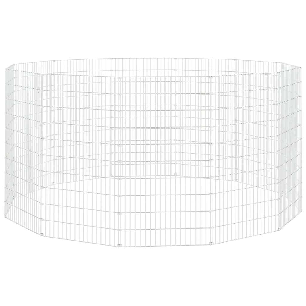 vidaXL Adăpost pentru animale cu 12 panouri, 54x100 cm fier galvanizat