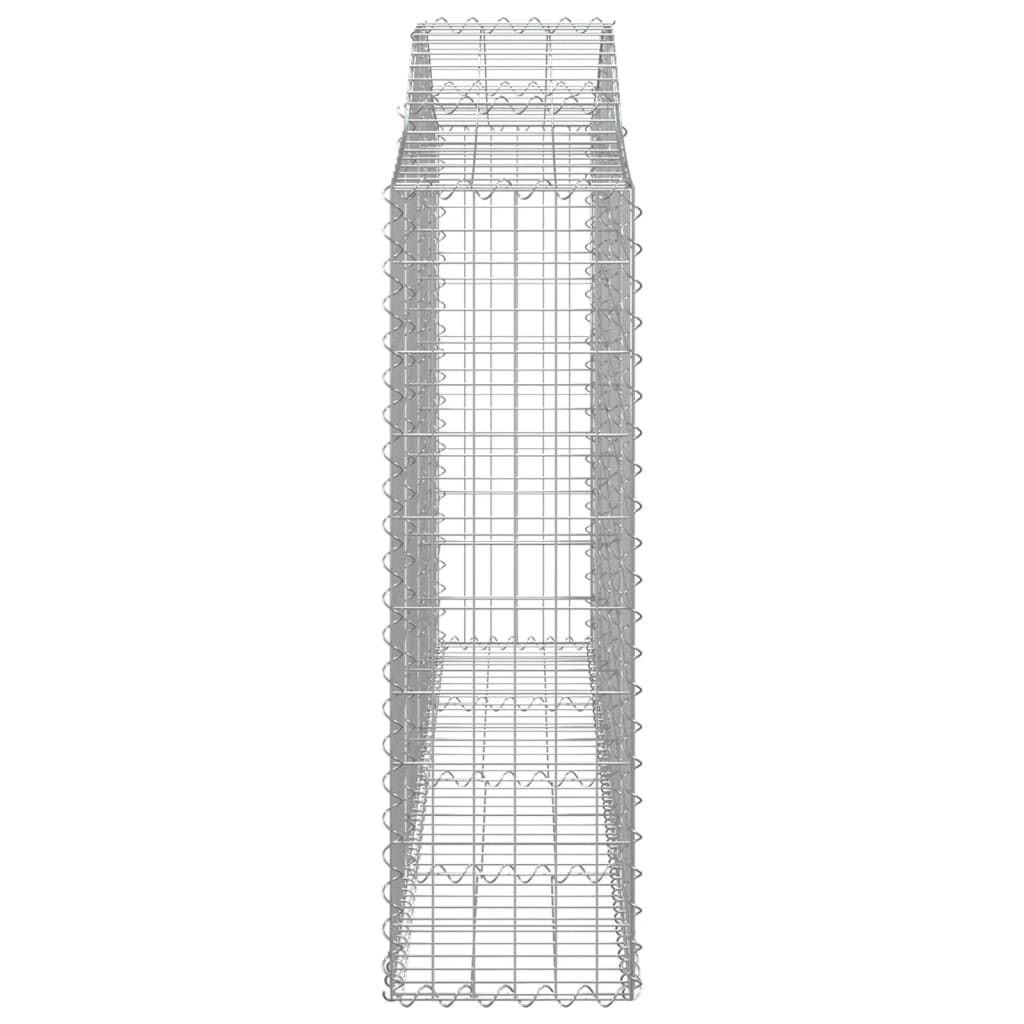 vidaXL Coșuri gabion arcuite 2 buc, 200x30x100/120 cm fier galvanizat