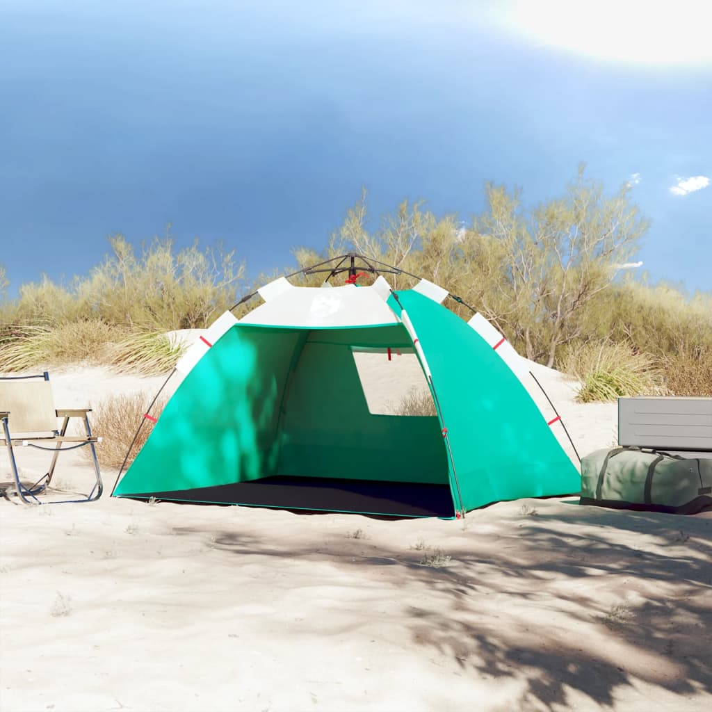 vidaXL Cort camping 2 persoane verde marin impermeabil setare rapidă