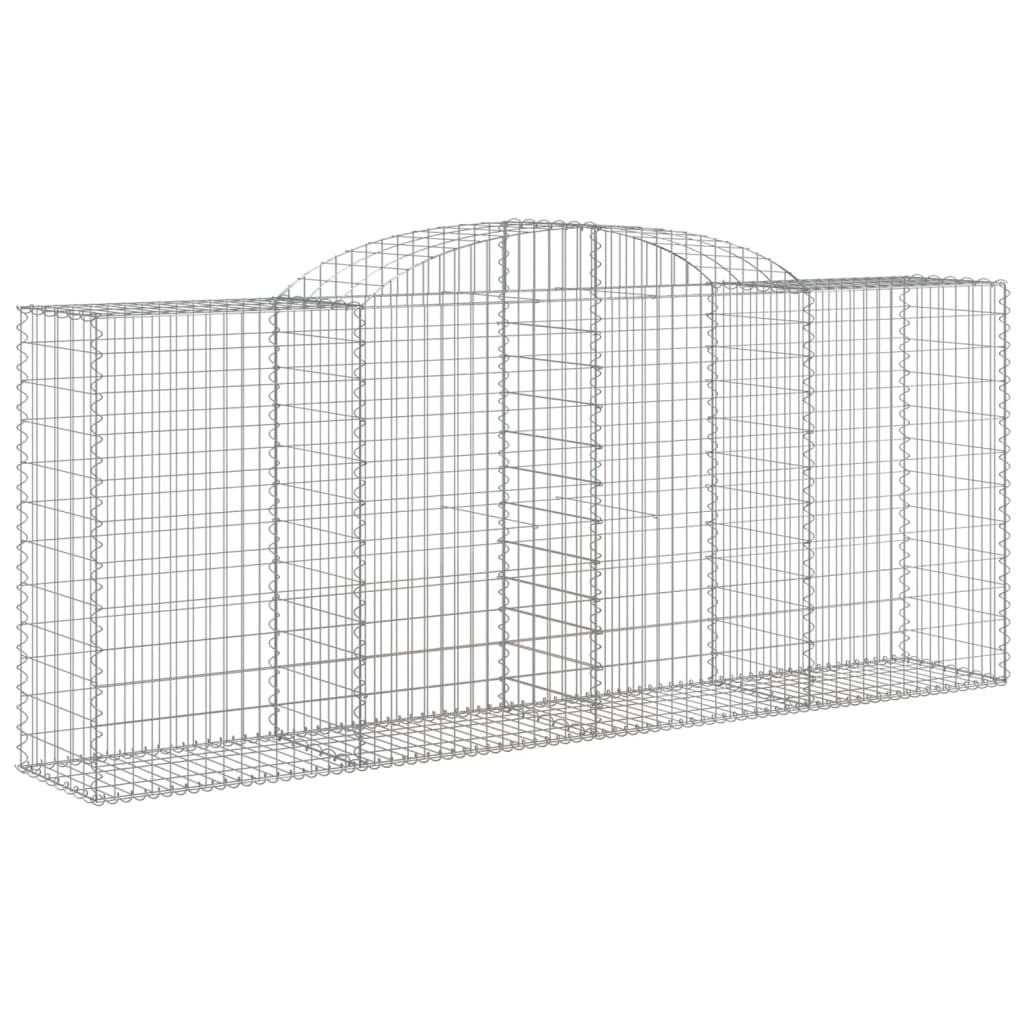 vidaXL Coșuri gabion arcuite 6 buc. 300x50x120/140 cm, fier galvanizat