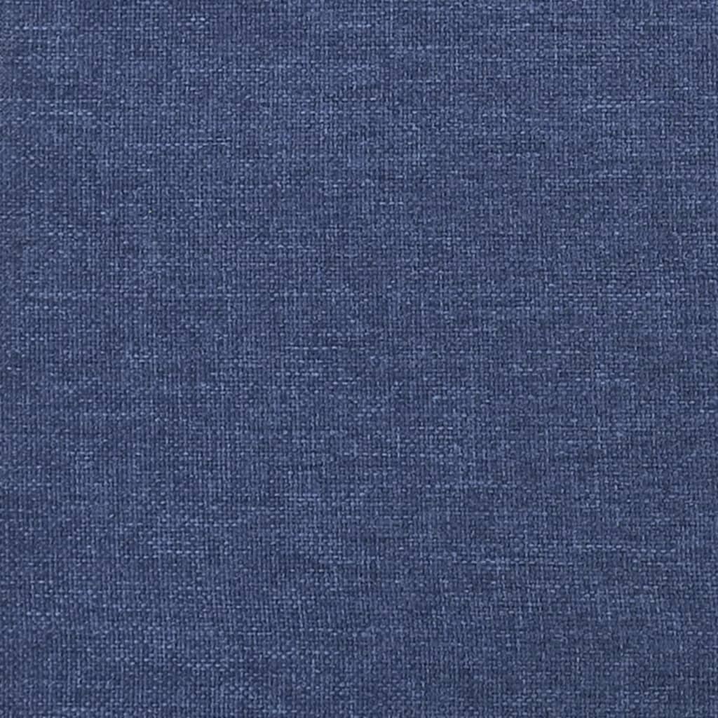 vidaXL Pat box spring cu saltea, albastru, 200x200 cm, textil