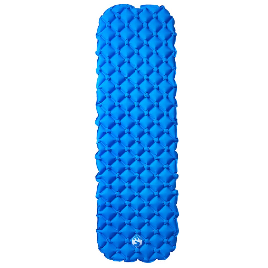 vidaXL Saltea gonflabilă de camping, 1 persoană, albastru, 190x58x6 cm